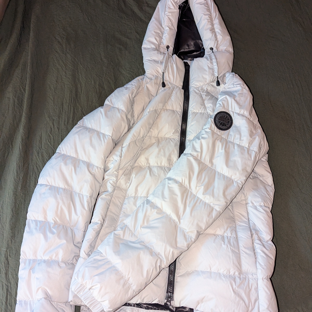 White Puffer Jacket with Hood